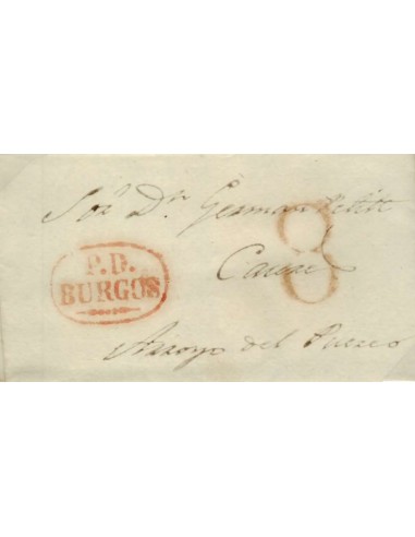 FA0779G, PREFILATELIA. 1840, 17 de septiembre. Sobrescrito circulado de Burgos a Arroyo del Puerco
