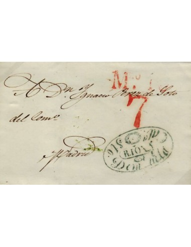 FA0781H, PREFILATELIA. 1839, 15 de marzo. Sobrescrito circulado de Santo Domingo de la Calzada a Madrid
