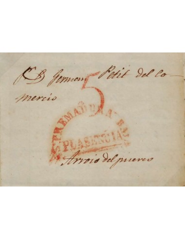 FA0790L, PREFILATELIA. 1842, 14 de diciembre. Sobrescrito circulado de Plasencia a Arroyo del Puerco