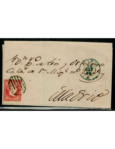 FA1479A, HISTORIA POSTAL. 1856, 20 de octubre. Cádiz a Madrid