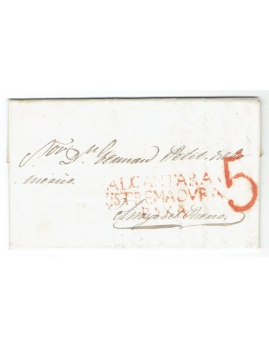 FA1800A, PREFILATELIA. 1843, 21 de septiembre. Sobrescrito circulado de Membrio a Arroyo del Puerco