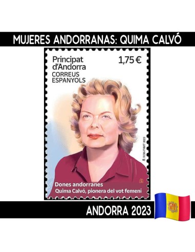 Andorra 2023. Mujeres Andorranas: Quima Calvó (MNH)