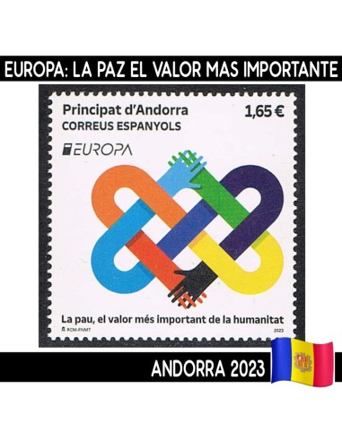 Andorra 2023. Europa: La Paz, el valor más importante (MNH)