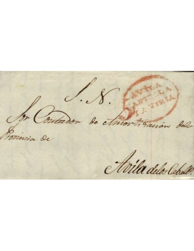 FA0792E, PREFILATELIA. 1839, 28 de marzo. Sobrescrito circulado a Ávila