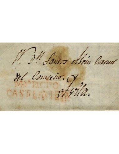 FA0793B, PREFILATELIA. 1817, 11 de abril. Sobrescrito circulado de Medina del Campo a Ávila
