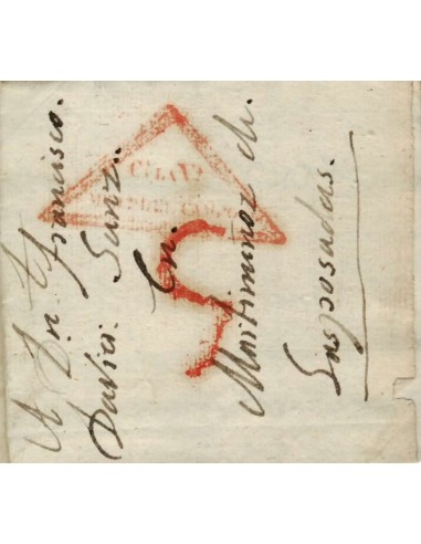 FA0793C, PREFILATELIA. 1836, 9 de abril. Sobrescrito de Medina del Campo a Martín Muñoz de las Posadas, RR