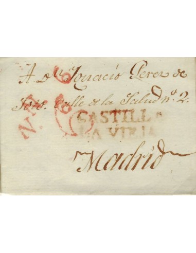 FA0793N, PREFILATELIA. 1835, 4 de noviembre. Sobrescrito circulado de Peñaranda de Bracamonte a Madrid