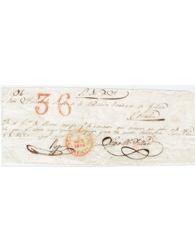 FA1855, PREFILATELIA. 1842, 3 de septiembre. Cubierta de plica judicial circulada de Pontevedra a Coruña