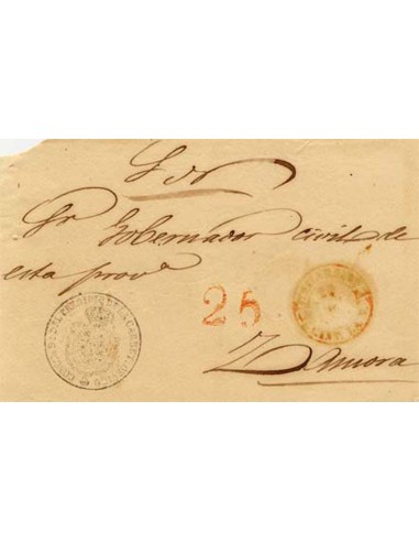 FA1863, PREFILATELIA. Sin Fecha. Cubierta de sobrescrito del Servicio Nacional circulado de Puebla de Sanabria a Zamora