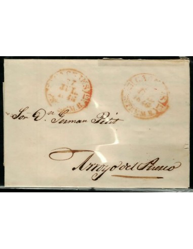 FA1669, PREFILATELIA. 1846, 27 de julio. Sobrescrito circulado de Cáceres a Arroyo del Puerco