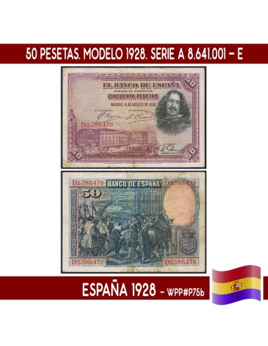España 1928. 50 pts. Modelo 1928 (F)