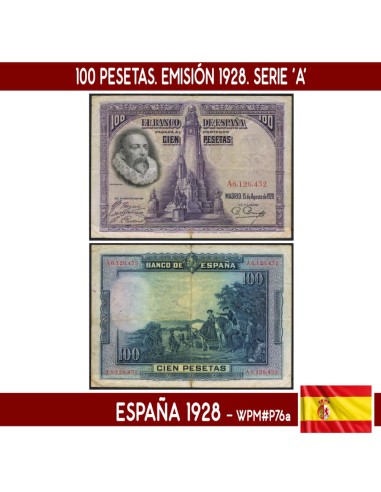 España 1928. 100 pts. Serie A (F)