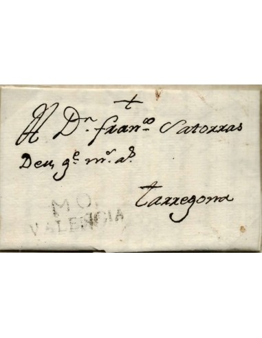 FA0805. PREFILATELIA. 1804, 17 de junio. Sobrescrito circulado de Morella a Tarragona