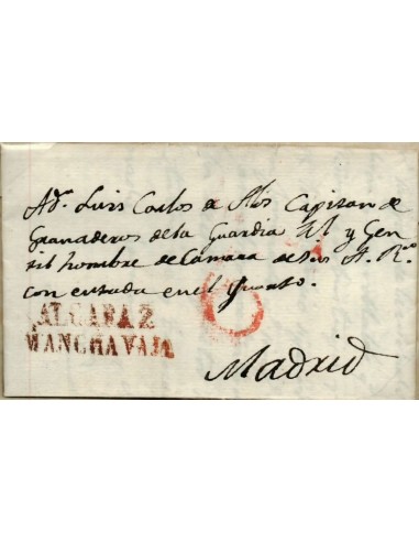 FA0809. PREFILATELIA. 1835, 14 de mayo. Sobrescrito circulado de Alcaraz a Madrid