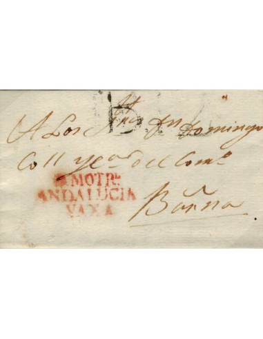 FA0813I. PREFILATELIA. 1817, 3 de diciembre. Sobrescrito circulado de Motril a Barcelona