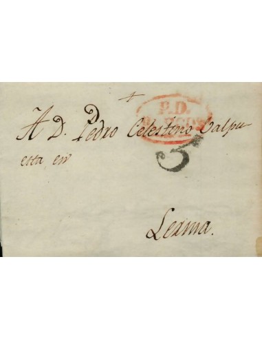 FA0824B. PREFILATELIA. (1838-42). Sobrescrito circulado de Burgos a Lerma
