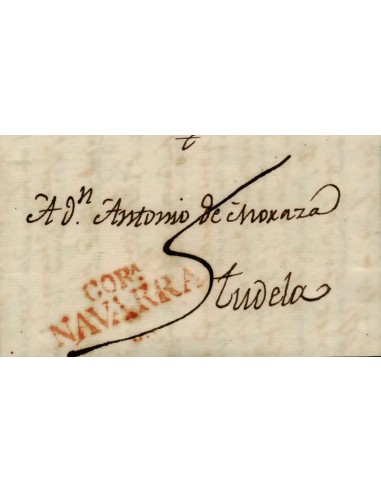 FA0822A. PREFILATELIA. (1819-1834). Sobrescrito circulado de Corella a Tudela