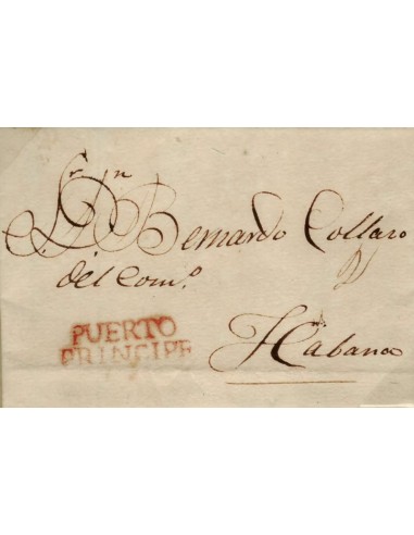 FA0818D. PREFILATELIA. 1832, 15 de marzo. Sobrescrito circulado de Nuevo Principe a La Habana