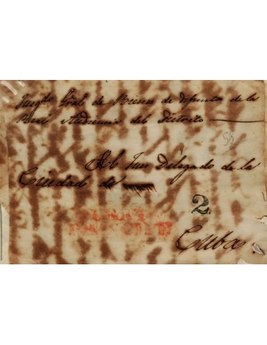 FA0818E. PREFILATELIA. 1842, 15 de marzo. Sobrescrito circulado de Puerto Principe a La Habana