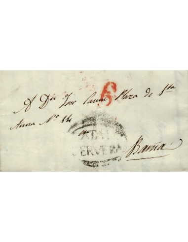 FA0820M. PREFILATELIA. (1813-14) (1830-33). Sobrescrito circulado de Cervera a Barcelona