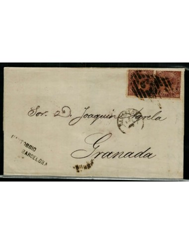 FA1502B. HISTORIA POSTAL. 1869, 6 de julio. Barcelona a Granada