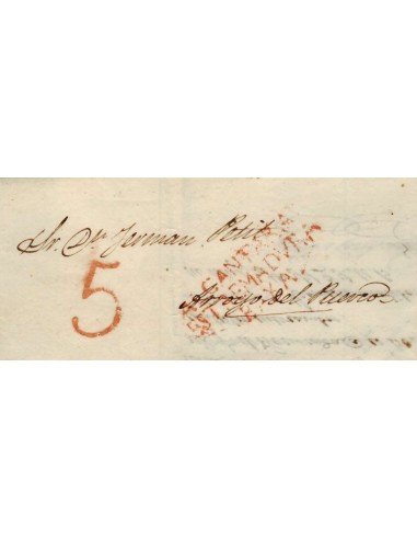 FA1159-1. PREFILATELIA. 1842, 5 de junio. Sobrescrito circulado de Alcántara a Arroyo del Puerco