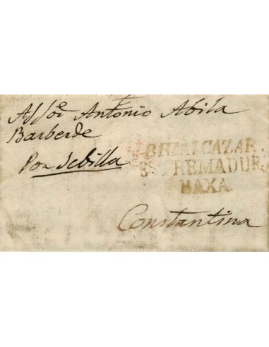 FA1159-14. PREFILATELIA. 1851, 7 de abril. Sobrescrito circulado de Belalcazar a Constantina