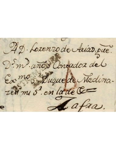 FA1159-21. PREFILATELIA. 1792, 9 de octubre. Sobrescrito circulado de Cáceres a Zafra