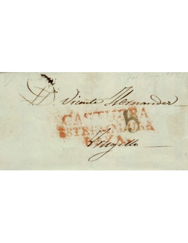 FA1159-28. PREFILATELIA. 1841, 20 de junio. Sobrescrito circulado de Castuera a Trujillo