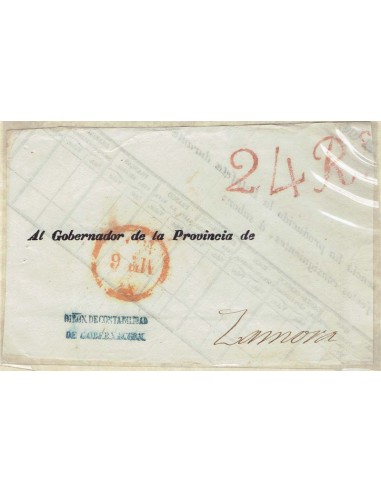 FA1912. PREFILATELIA. Sin Fecha. Cubierta de sobrescrito circulada de Madrid a Zamora
