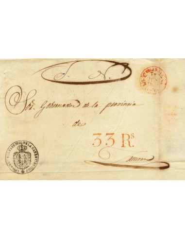 FA1918A. 1848, 7 de febrero. Cubierta de sobrescrito circulada de Puebla de Sanabria a Zamora