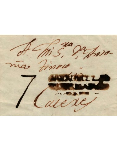 FA1159-40. PREFILATELIA. 1836, 24 de octubre. Sobrescrito circulado de Garrovillas a Cáceres