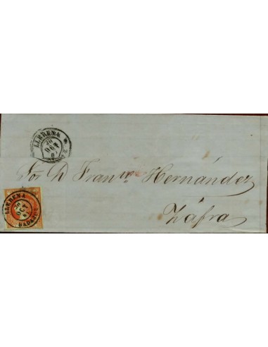 FA1527. HISTORIA POSTAL. 1861, 30 de octubre. Llerena a Zafra