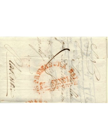 FA1323F. PREFILATELIA. (1836-42ca). Sobrescrito circulado postalmente en Plasencia