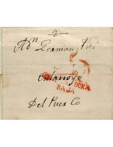 FA1324E. PREFILATELIA. (1840-42ca). Sobrescrito circulado de Mérida a Arroyo del Puerco