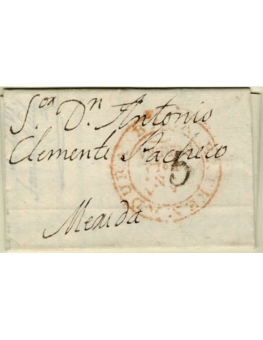 FA1326E. PREFILATELIA. (1831-42ca). Sobrescrito circulado de Villanueva de la Serena a Mérida