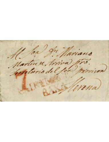 FA1159-44. PREFILATELIA. 1841, 16 de mayo. Sobrescrito circulado de Guadalcanal a Llerena
