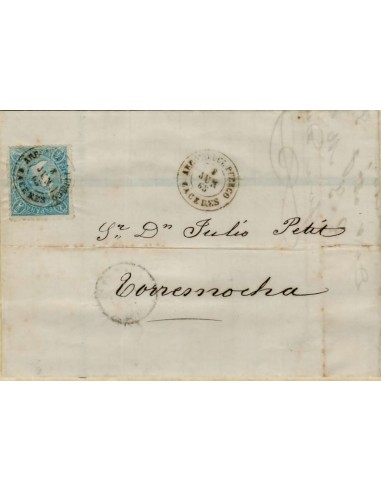 FA0579H. HISTORIA POSTAL. 1865, 8 de junio. Arroyo del Puerco a Torremocha