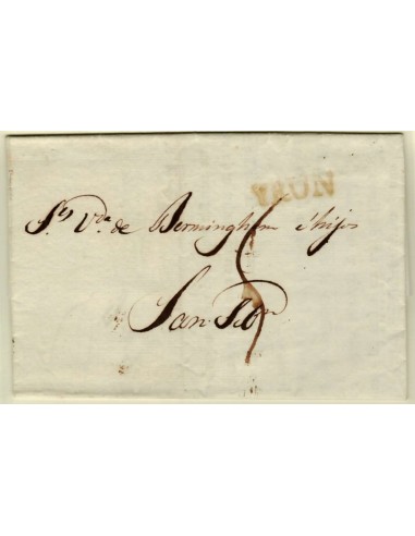 FA1337C. PREFILATELIA. (1807-19, 1827-32ca). Sobrescrito circulado de Irun a San Sebastian