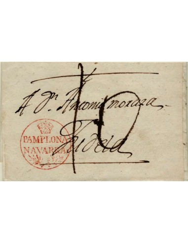 FA1342D. PREFILATELIA.(1826-27, 1831-32ca). Sobrescrito circulado de Pamplona a Tudela