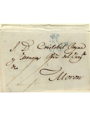 FA1343. PREFILATELIA. (1840-41ca). Sobrescrito circulado de Sevilla a Moron