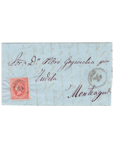 FA7579B. HISTORIA POSTAL. 1864, correo remitido a Monteagudo