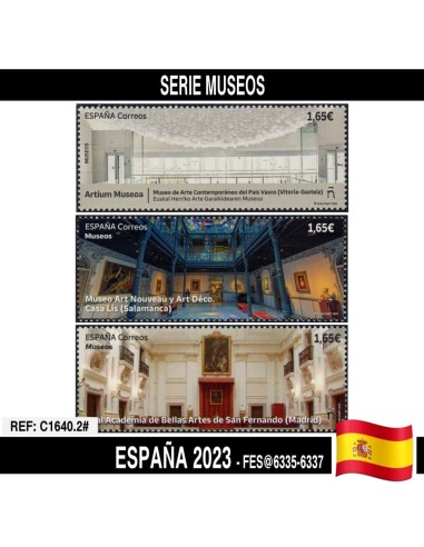 España 2023. Serie Museos (MNH) FES6335-6337