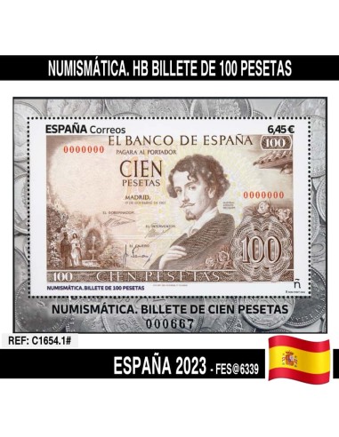 España 2023. Numismática. HB Billete 100 pesetas (MNH) FES6339