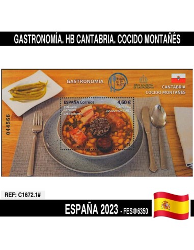 España 2023. Gastronomía. HB Cocido Montañés (MNH) FES6350