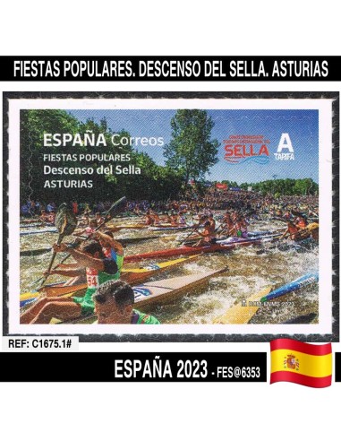España 2023. Fiestas Populares. Descenso del Sella. Asturias (MNH) FES6353