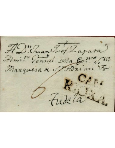 FA1147-1. PREFILATELIA. 1816, 1 de agosto. Sobrescrito circulado de San Adrián a Tudela