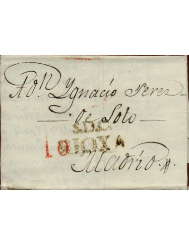 FA1147-10. PREFILATELIA. 1832, 11 de junio. Sobrescrito circulado de Ezcaray a Madrid