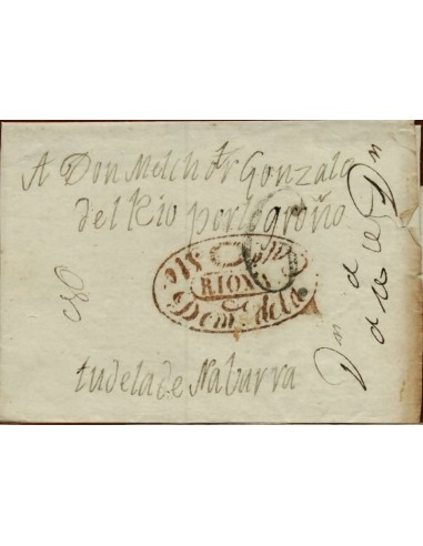 FA1147-13. PREFILATELIA. 1839, 30 de diciembre. Sobrescrito de Santo Domingo de la Calzada a Tudela