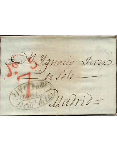 FA1147-14. PREFILATELIA. 1837, 2 de junio. Sobrescrito circulado de Ezcaray a Madrid
